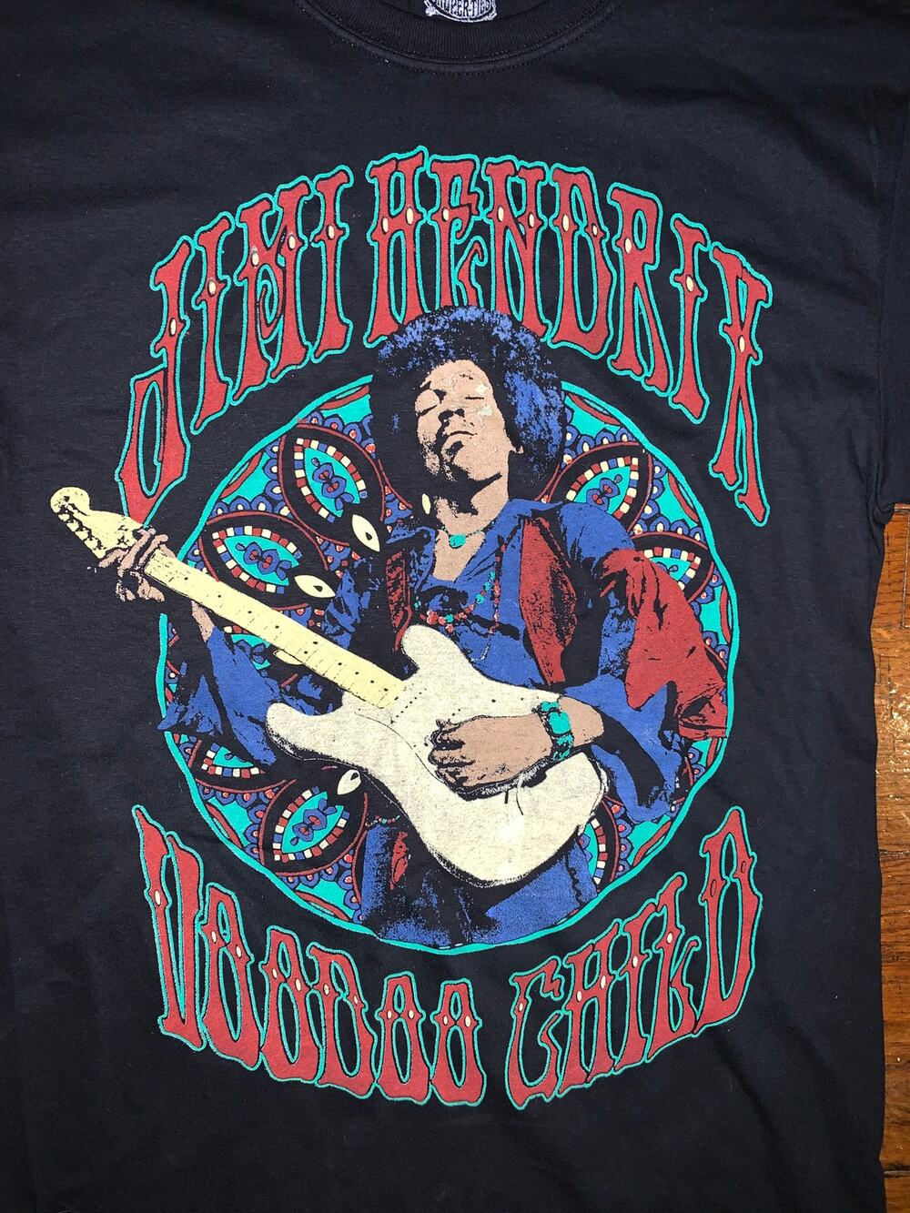 Jimi Hendrix Voodoo Child T Shirt Small Psychedelic Guitar Tee